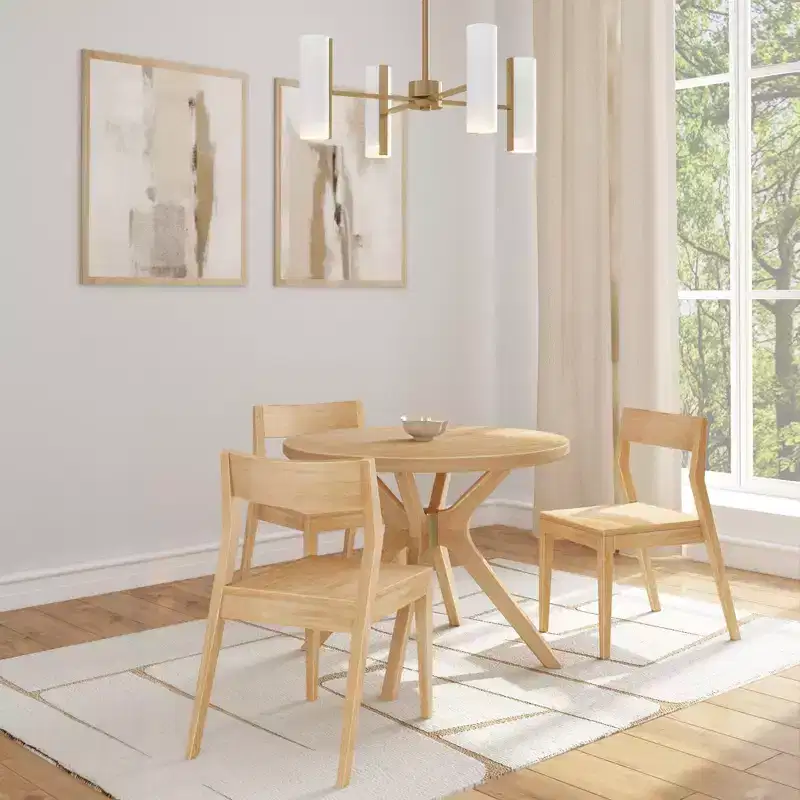 Plank+Beam Verso Round Dining Table, 38 Solid Wood Kitchen & Dining Room Table