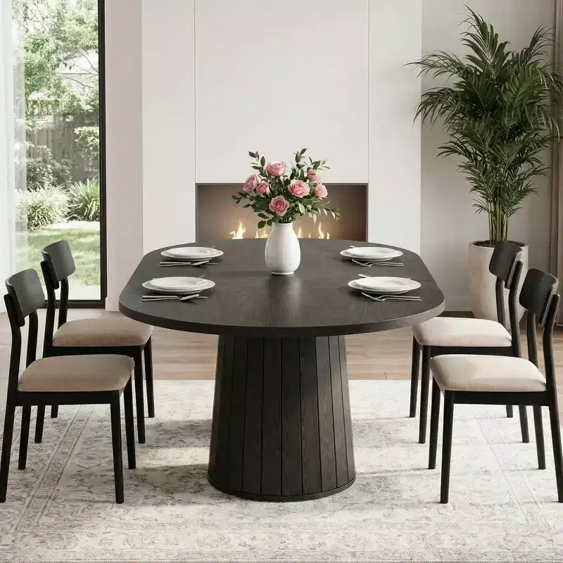 63 Farmhouse Dining Table, Easy Assembly & Multi-Use Home Workstation