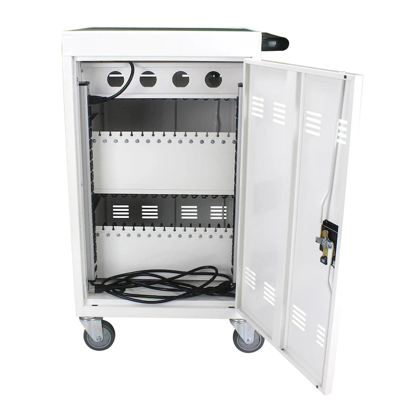 Mobile Charging Cart and Cabinet for Tablets and Laptops 31-Device Capacity