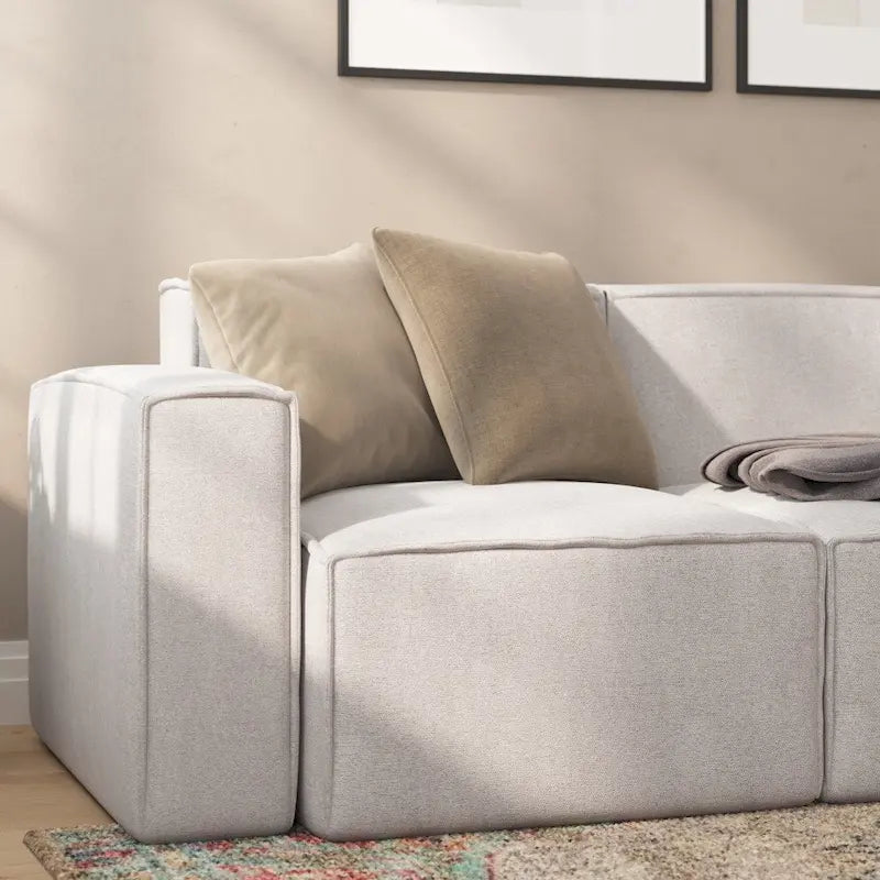 Contemporary Upholstered Sofa Chair with Armrest