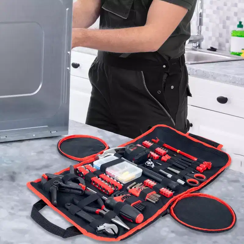 Stalwart 86-Piece Household Tool Set, Black