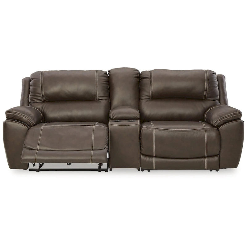 3-Piece Power Reclining Sectional Loveseat with Console