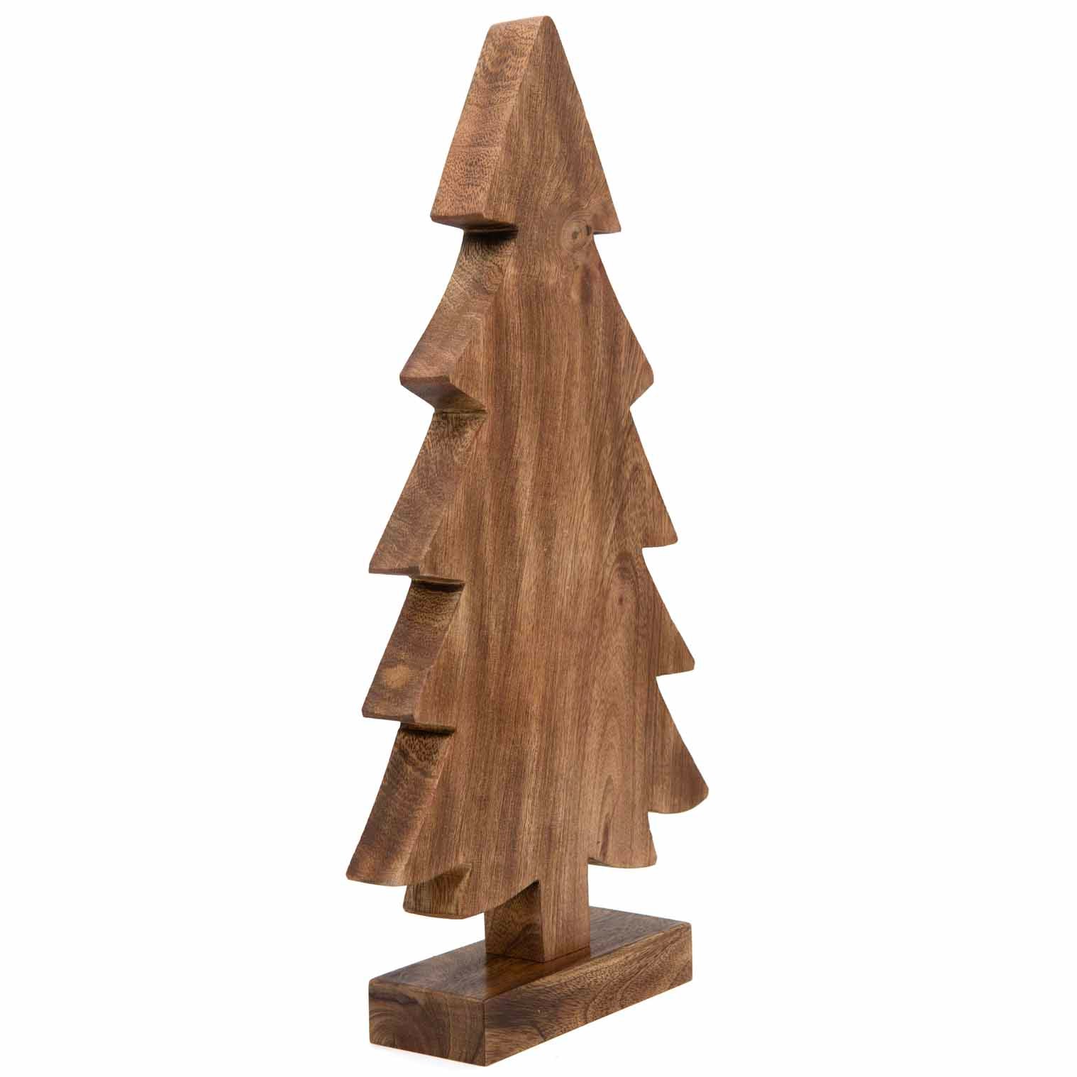 Carved Mango Wood Christmas Tree, Large