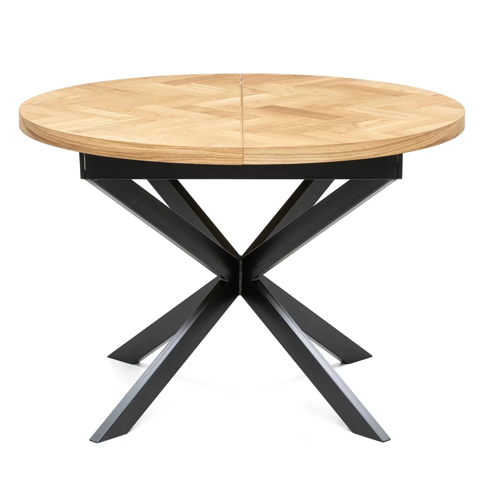 Round Herringbone Dining Table - Introducing our Round Herringbone Dining Table - a stunning addition to any home - Made from
