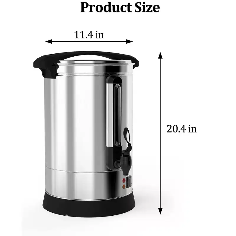 GustoWave Commercial Coffee Urn, Stainless Steel Large Coffee Dispenser for Catering, Events, Weddings & Parties, Heavy-Duty