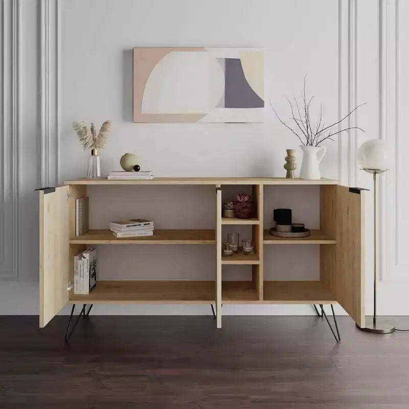 Niche Storage Console Cabinet Light Oak