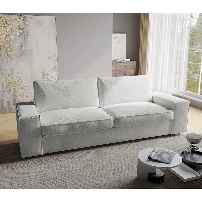 80 Modern 3-Seater Sofa with Wide Armrests, 440 lb Capacity