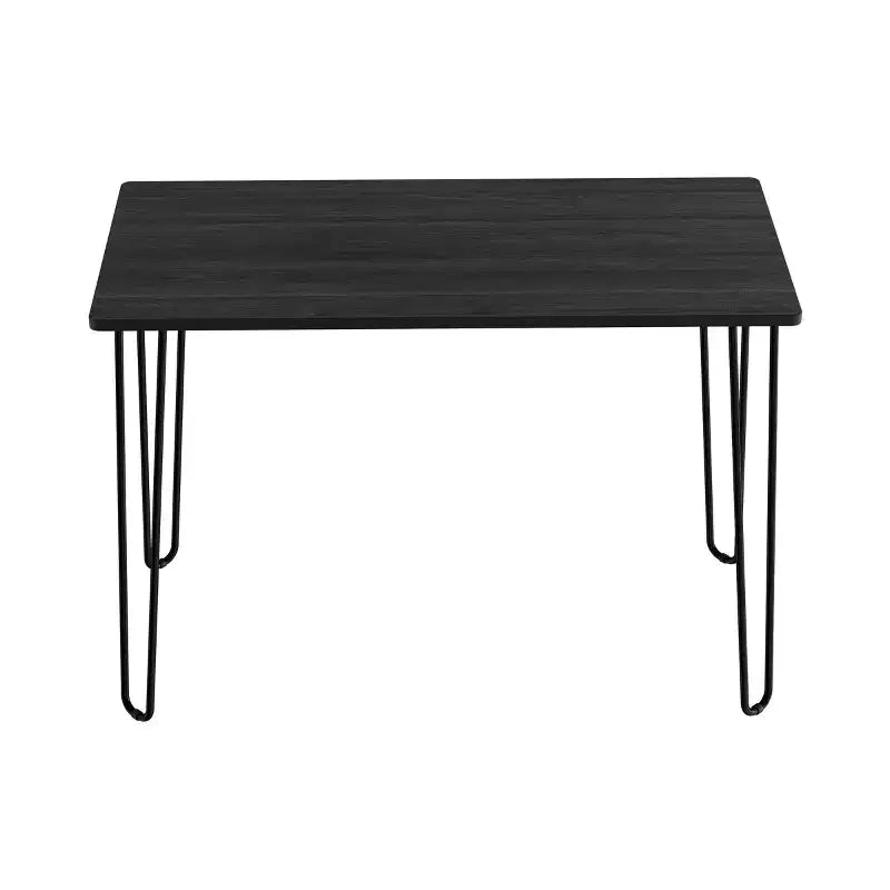 Lavish Home Desk with Hairpin Legs - Modern Industrial Style Home Decor - Woodgrain-Look and Steel Accent