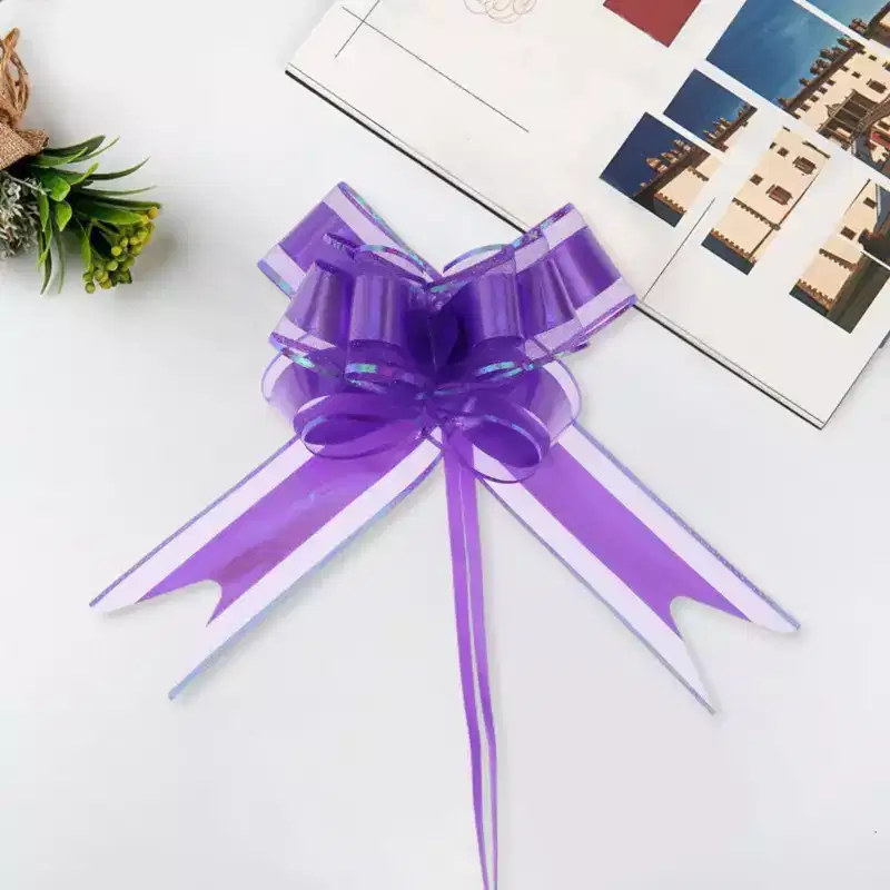 Unique Bargains Voile Pull Ribbon Snow Yarn PP 29.92x1.89 10 Pcs