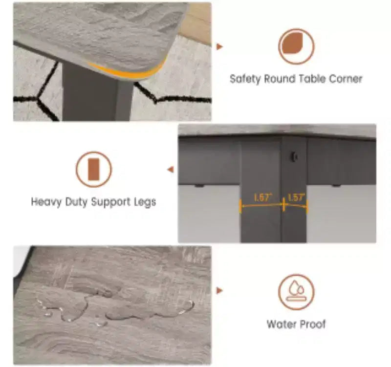 MDF & Iron 1.6M Office Desk, 60CM Width,