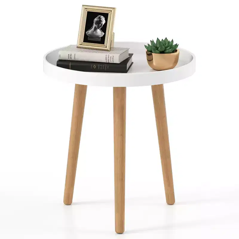 Costway Round Side Table Sofa Coffee End Accent Table Nightstand Home Furniture
