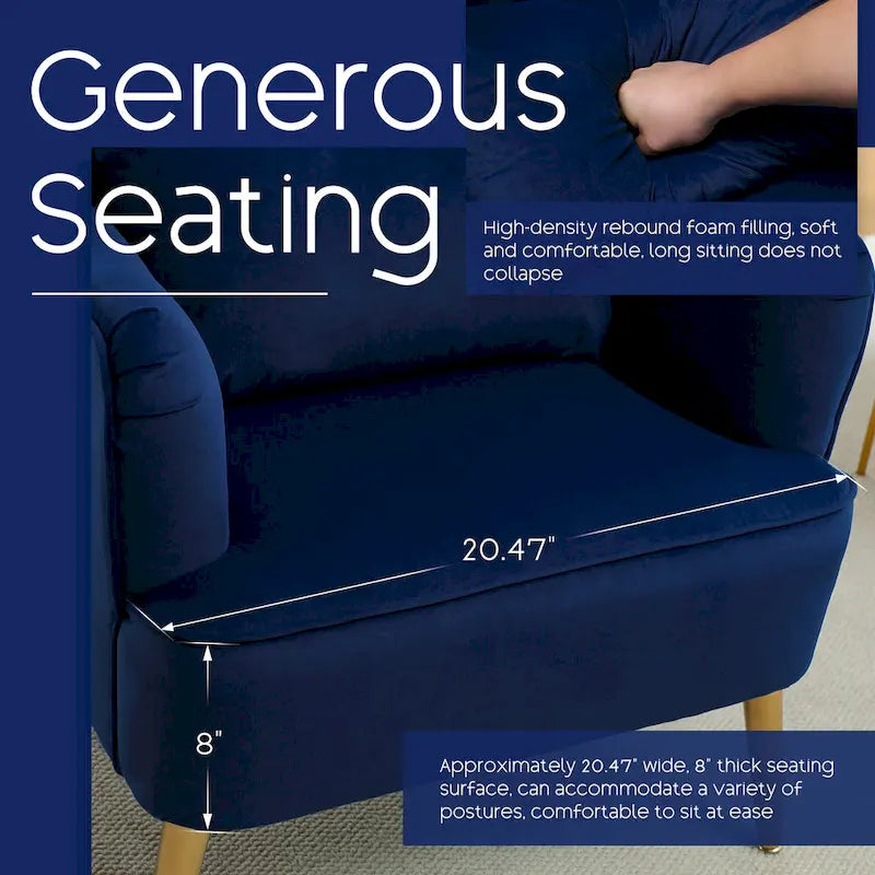 Modern Wingback Arm Chair Upholstered Accent Chair