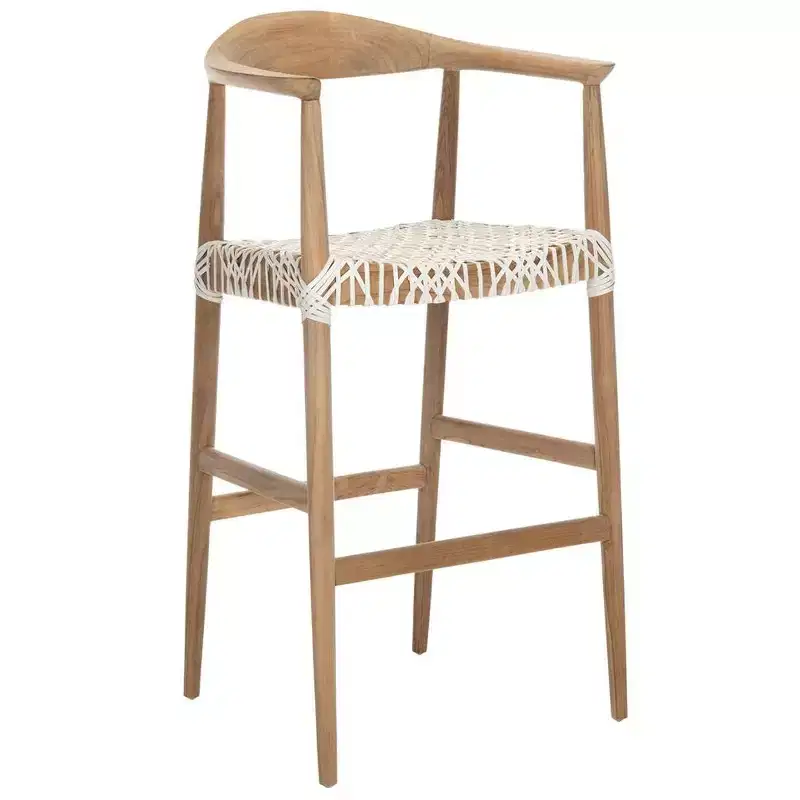 Bandelier Barstool - BST1005 - Natural/White - Safavieh