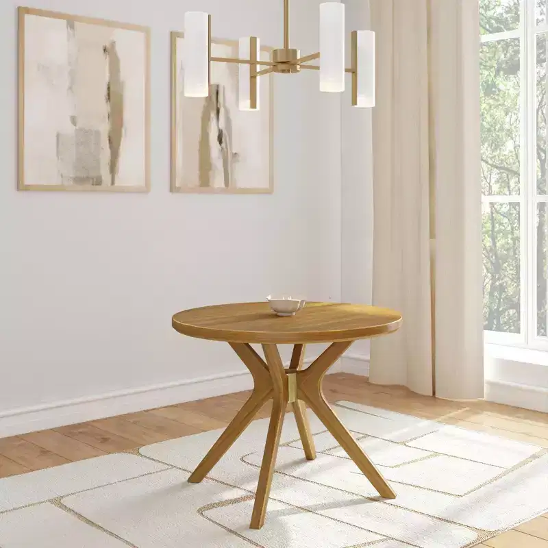 Plank+Beam Verso Round Dining Table, 38 Solid Wood Kitchen & Dining Room Table