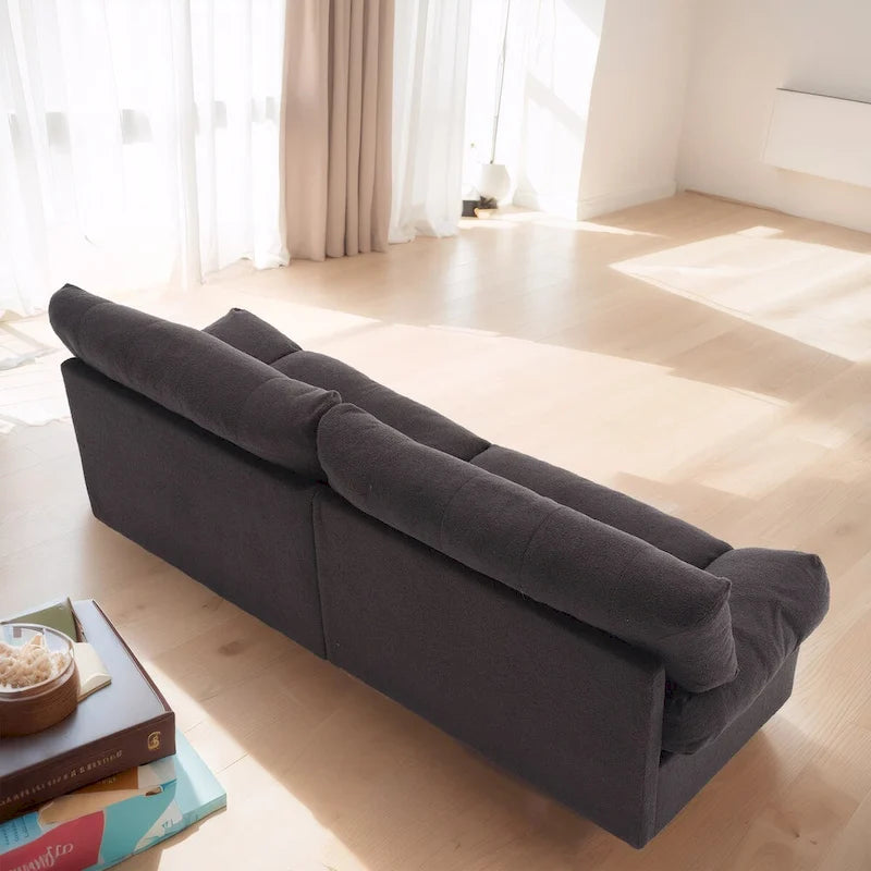 96 Inch Cloud Style Loveseat Sofa Modern Velvet Fabric