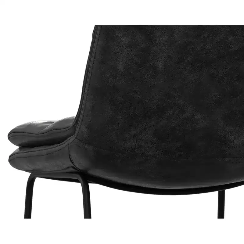 Thalia Mid Century Modern Bar Stool (Set of 2) in Vegan Faux Leather