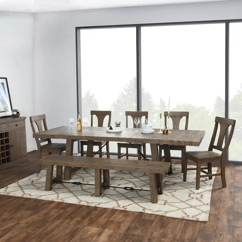 Reclaimed Pine 82-Inch Extension Dining Table