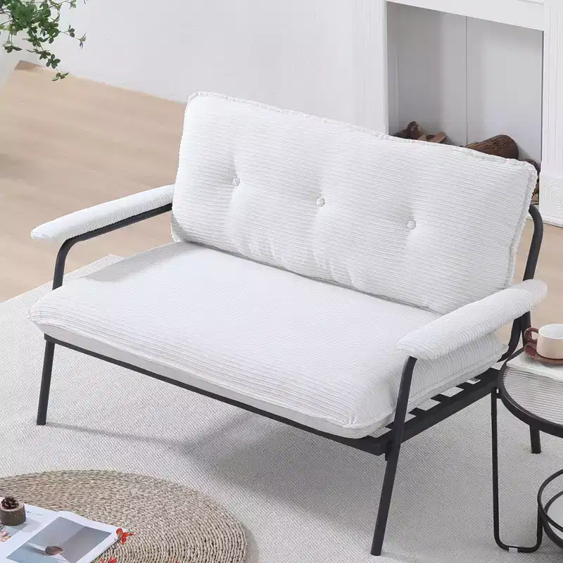 53 Inch Beige Sofa for Small Apartment Living Room Bedroom