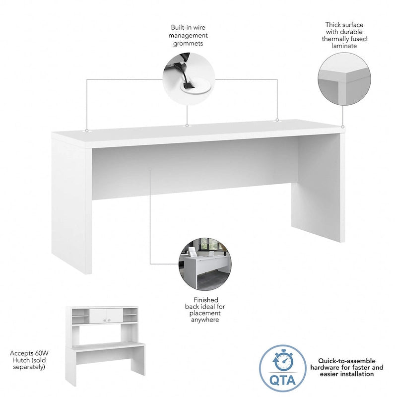 72-Inch Wide Computer Desk