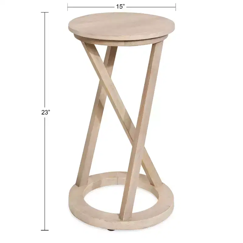 Kate and Laurel Aja Modern Wood Accent Table