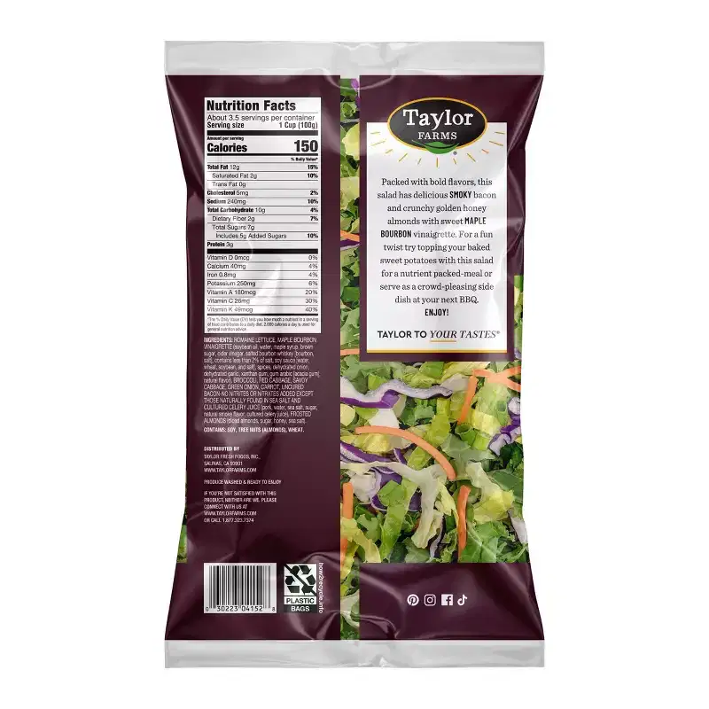 Taylor Farms Maple Bourbon Bacon Chopped Salad Kit - 12.8oz