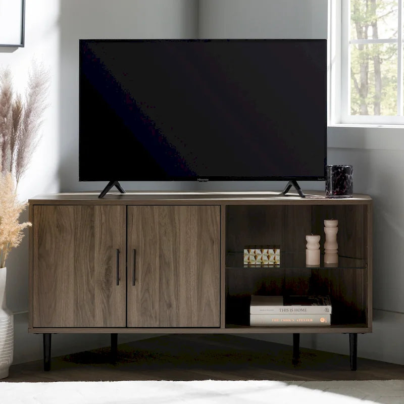 48-Inch Corner TV Stand | Media Console with Storage | Living Room Entertainment