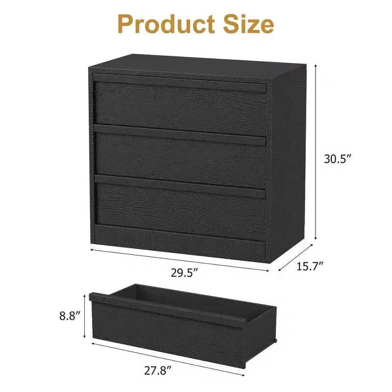 Modern 4-Drawer Dresser for Bedroom, Large Storage & Anti-Tip Design, Small Modern Bedside End Table, for Living Room, Nursery, Entryway
