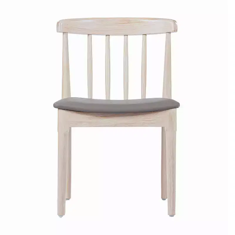 Flash Furniture Chester Commercial Grade Solid Wood Dining Chair with Slatted Backrest and Vinyl Seat