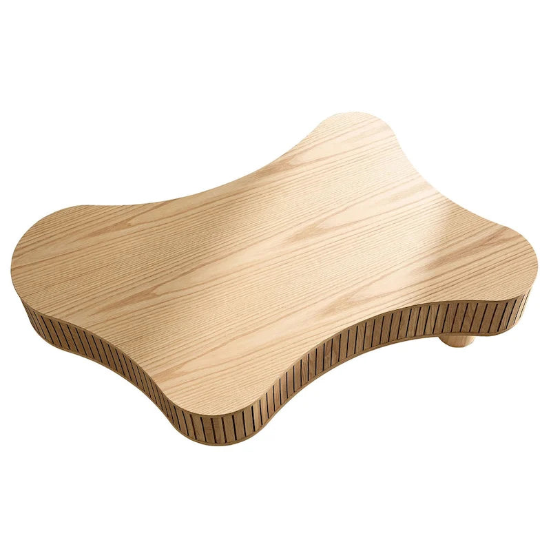 42.52 Inch Modern Wooden Drum Coffee Table