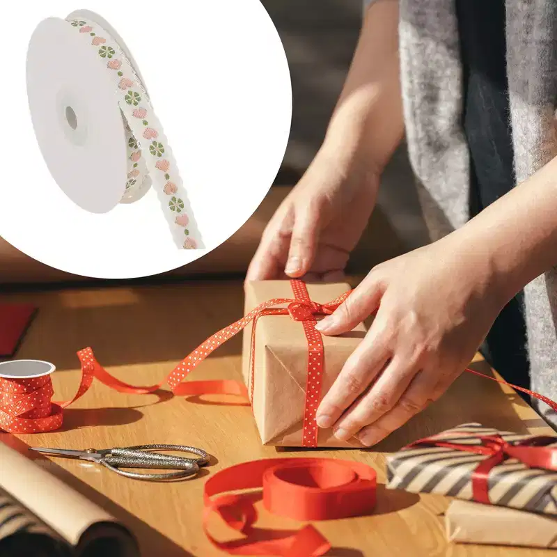 Unique Bargains 0.39x29.53' Heart Flower Gift Ribbon