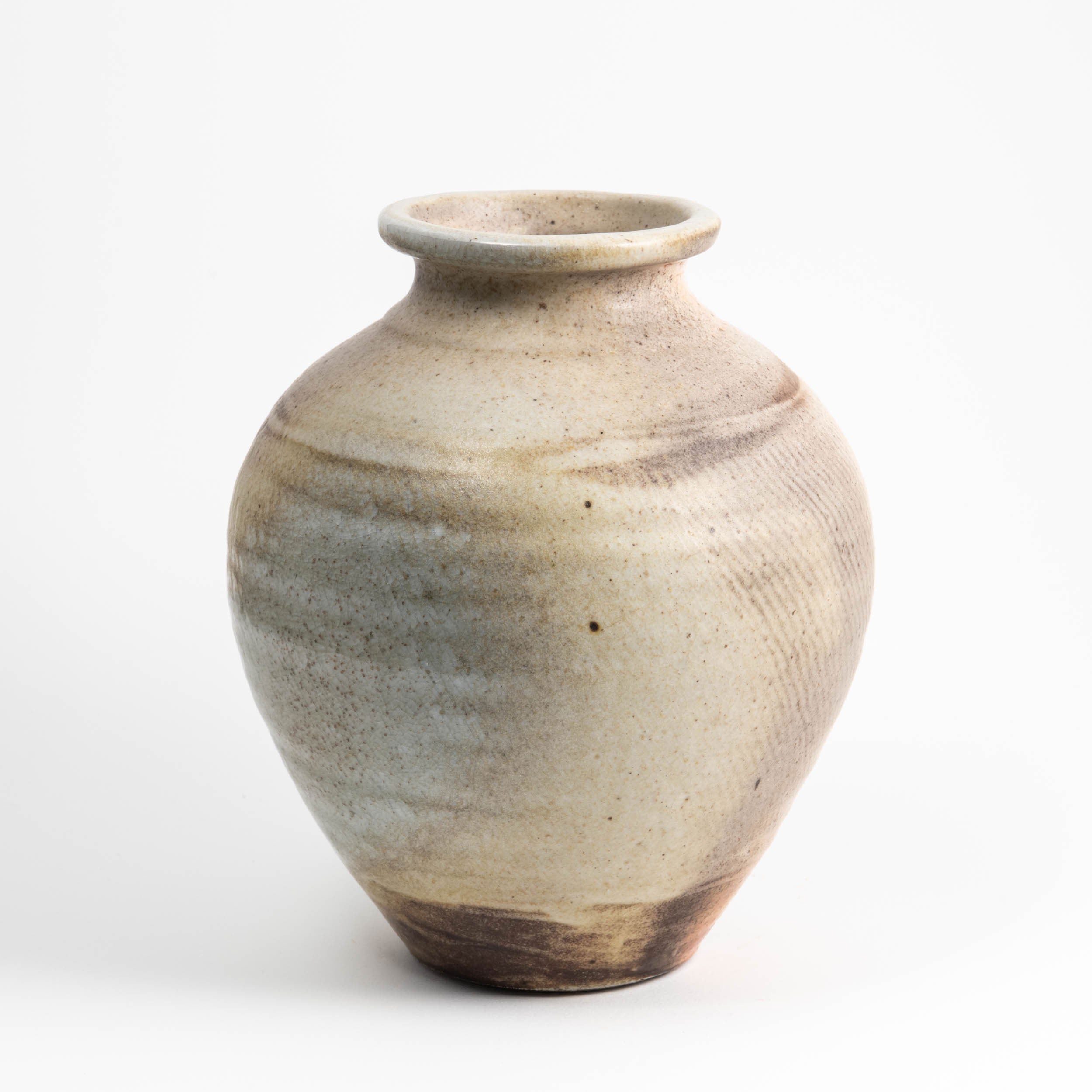White Shino Textured Vase