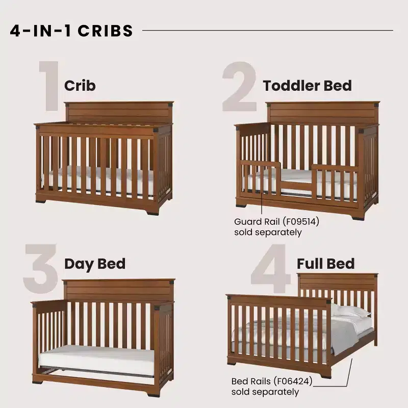 Child Craft Redmond Full Panel Crib, Changing Table Dresser & Chest 4 Piece Nursery Set