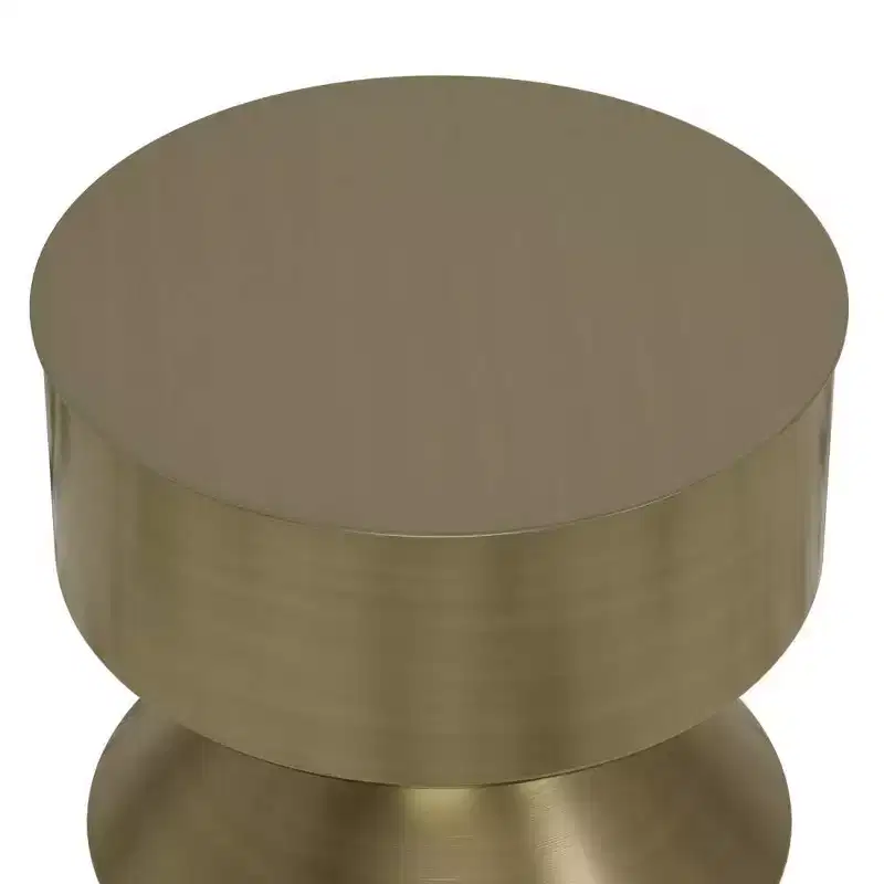 Clover Side Table Black/Brass - WyndenHall: Modern Scratch-Resistant Iron Frame, Round Shape, 19.7" Height, 14" Width