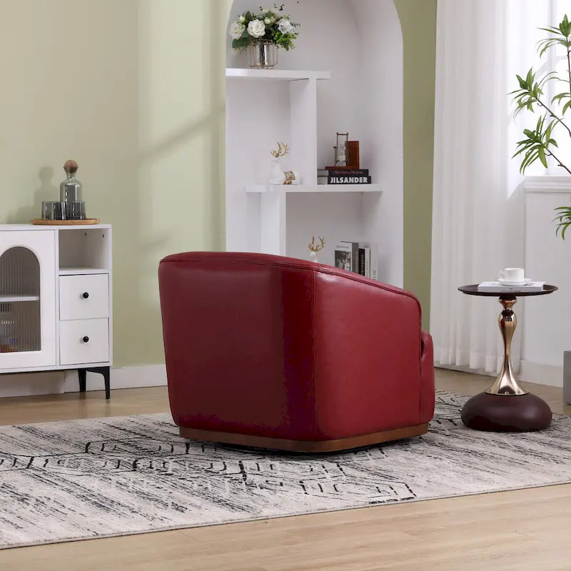 360-Degree Swivel Barrel Accent Chair