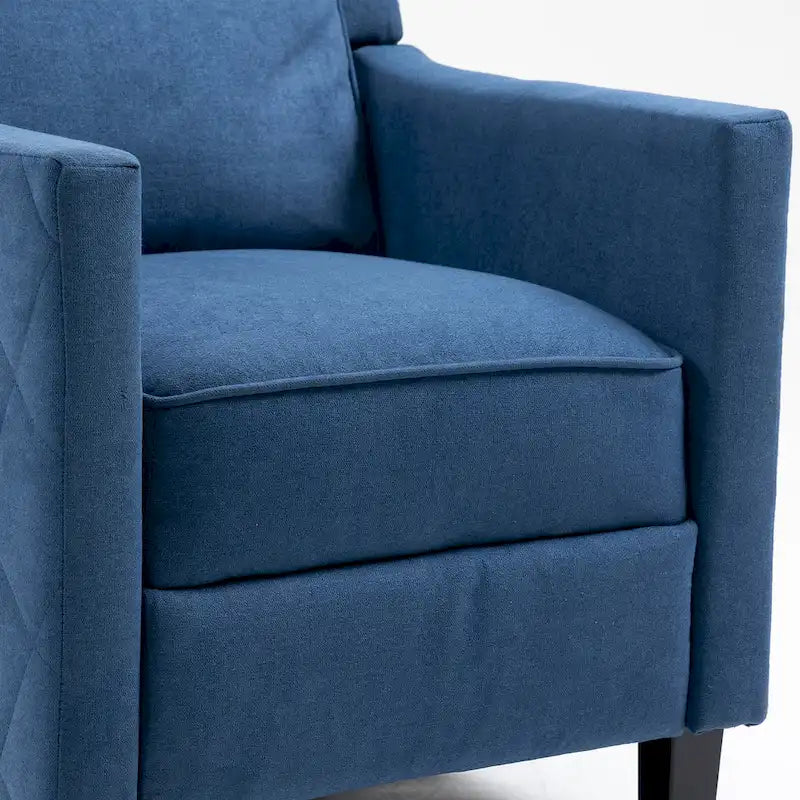 Push Back Recliner Chair with Linen Wing Back