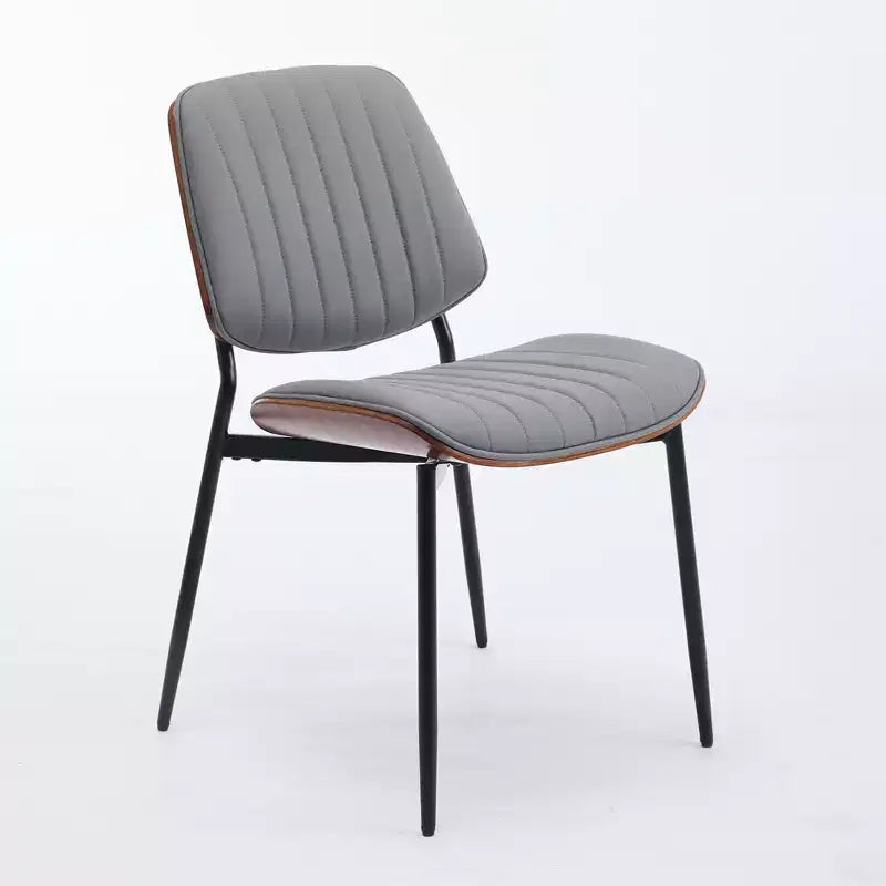 Set of 2 Mid-Century Upholstered Dining Chairs, Linen