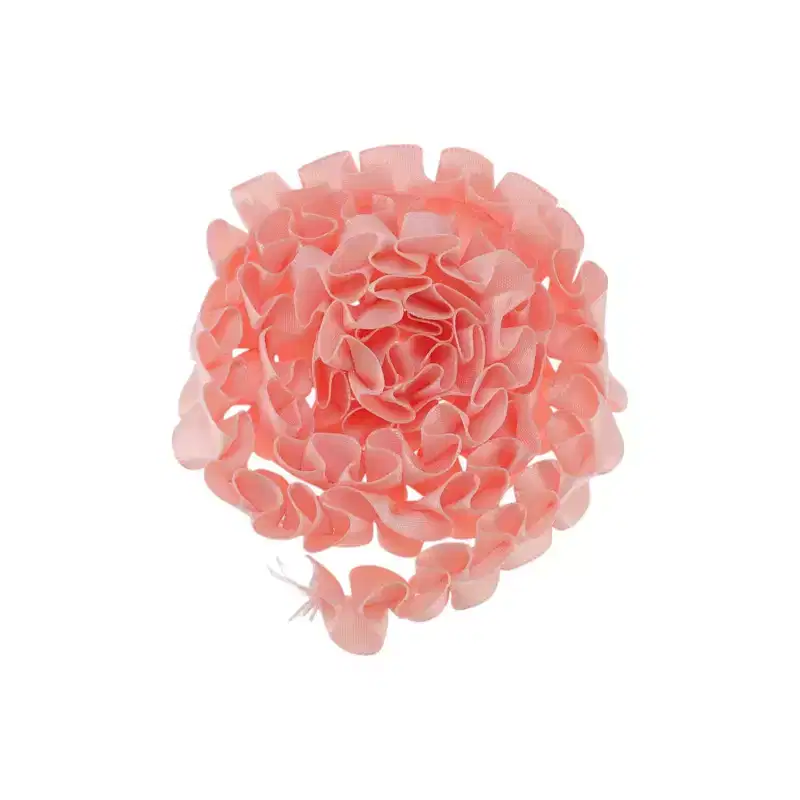Unique Bargains Ribbon Crinkle with Double Ruffle Hem Polyester 35.83x0.98 1 Pc