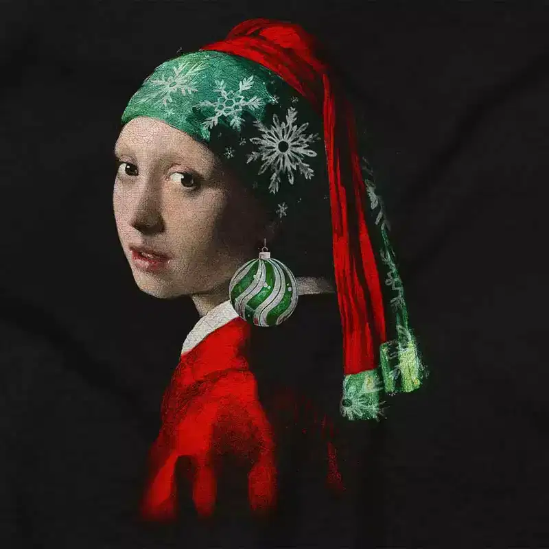 Christmas Pearl Ornament Earring Art Hoodie Sweatshirt Women Men Brisco Brands