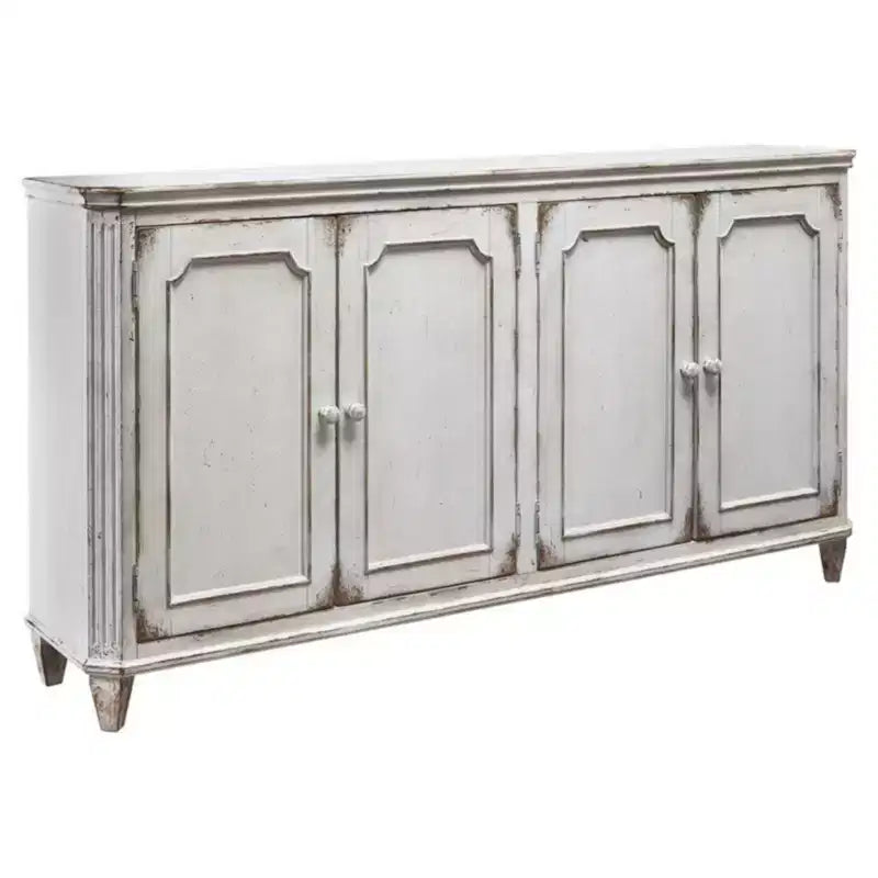 Decorative Storage Cabinets Natura - Signature Design by Ashley: Farmhouse Style Sideboard, Wood Veneer Surface, 4 Doors