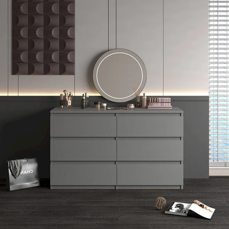 6-Drawer Dresser | Modern Minimalist Chest of Drawers