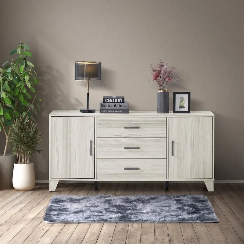 Modern Sideboard with 2 Cabinets and 3 Drawers
