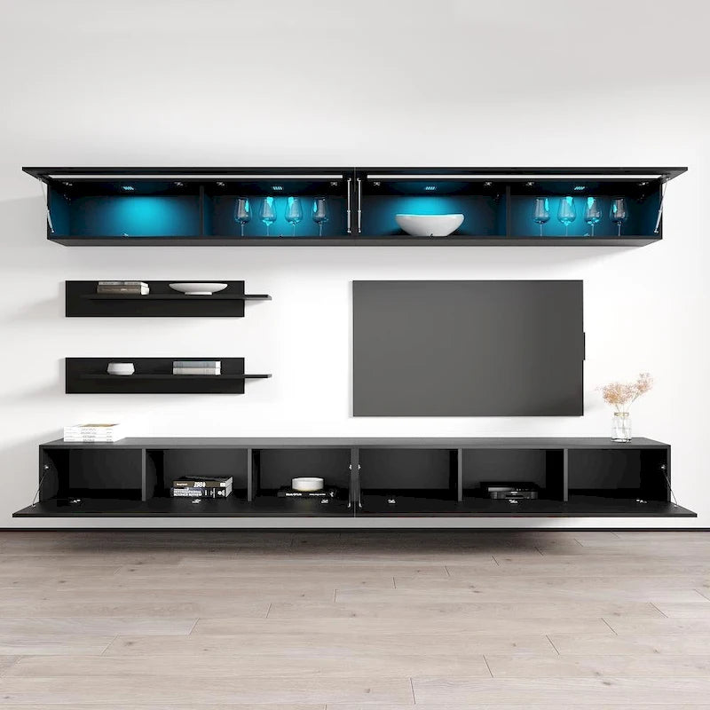 Wall-mounted Floating Modern Entertainment Center