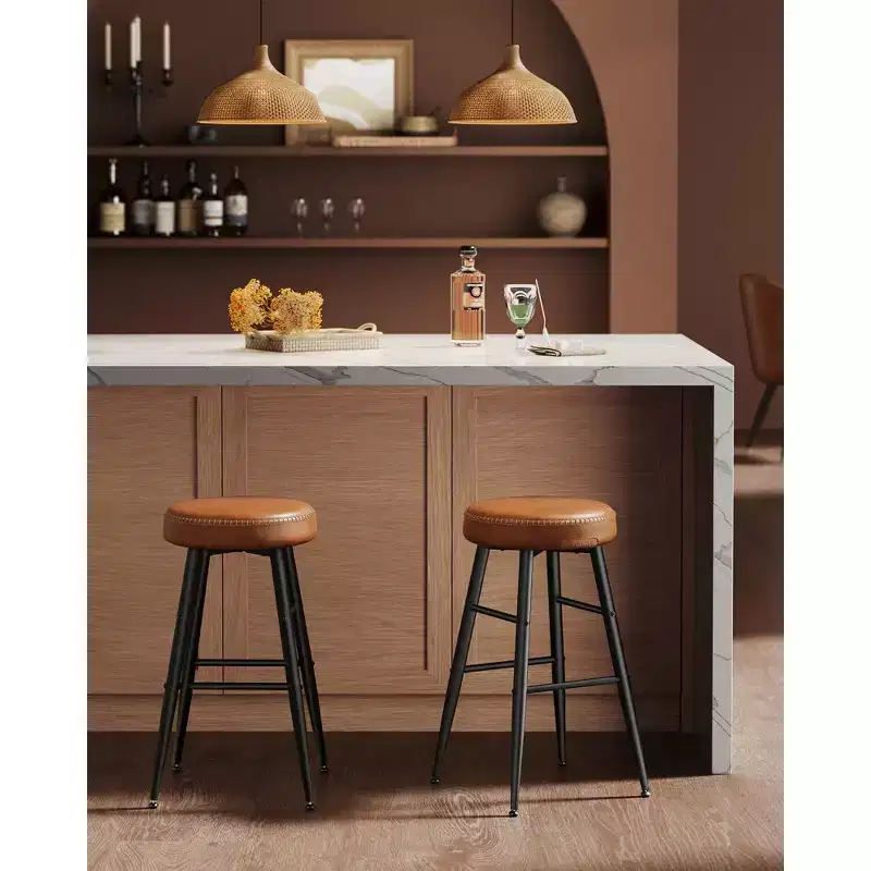 EKHO 24.8-Inch Tall Bar Chair Set of 2, Counter Height Bar Stools, Kitchen Counter Stools