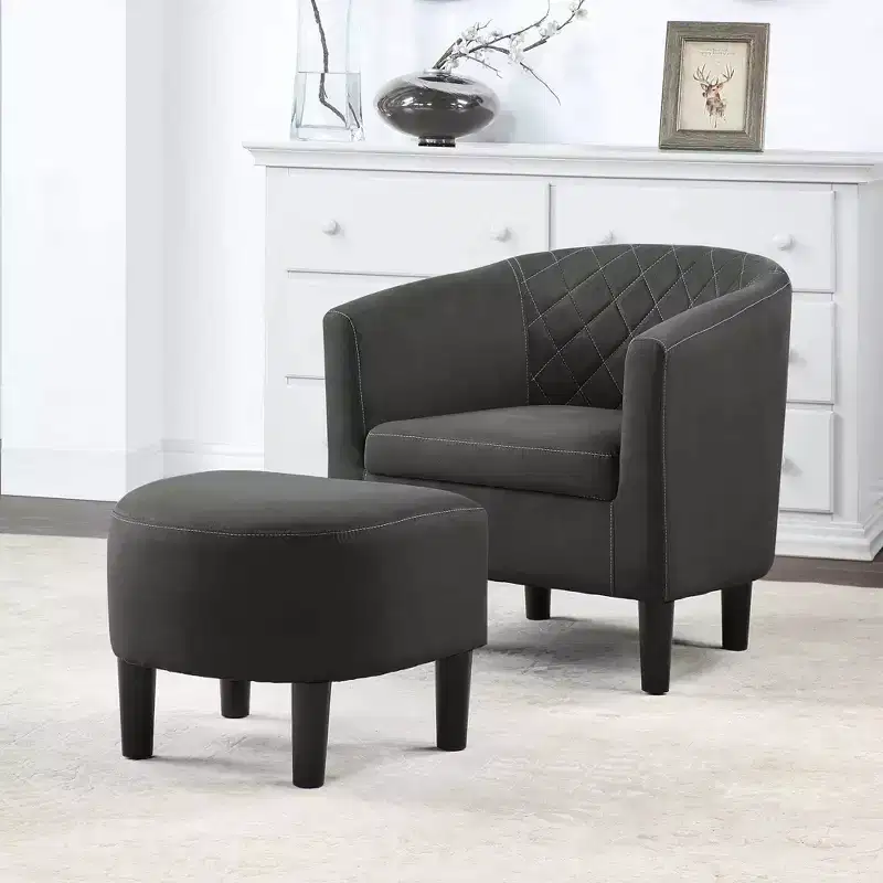 Breighton Home Take a Seat Roosevelt Accent Chair with Ottoman