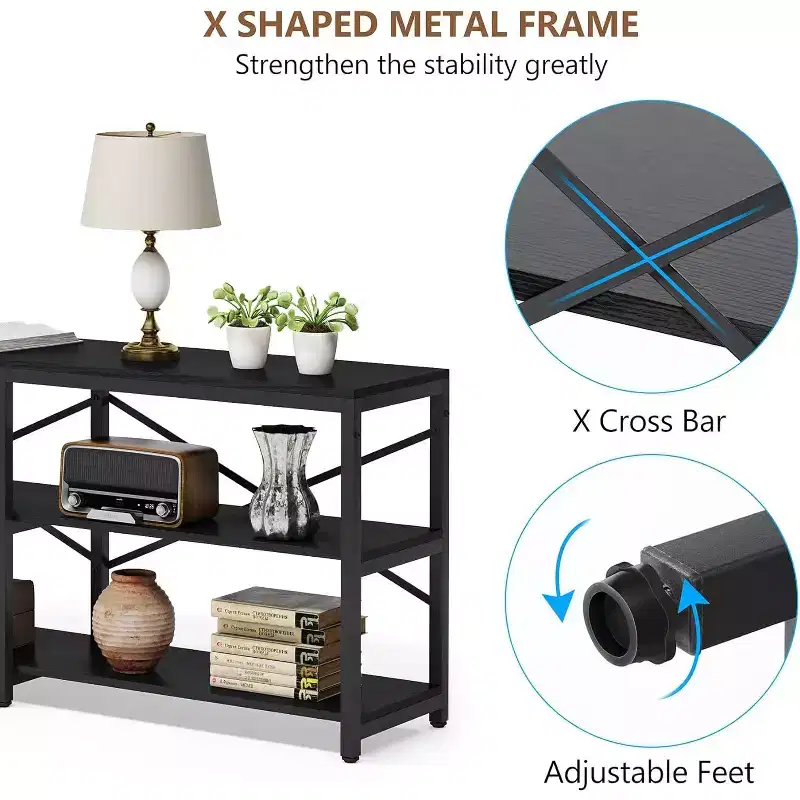 Tribesigns 70.9 Long Console Table, 3-Tier Hallway Entryway Table