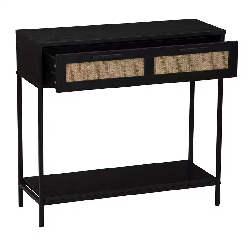 Household Essentials Bungalow Console Table Black