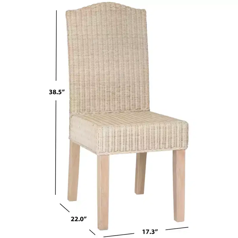 Odette 19 H Wicker Dining Chair (Set of 2) - SEA8015 - Safavieh