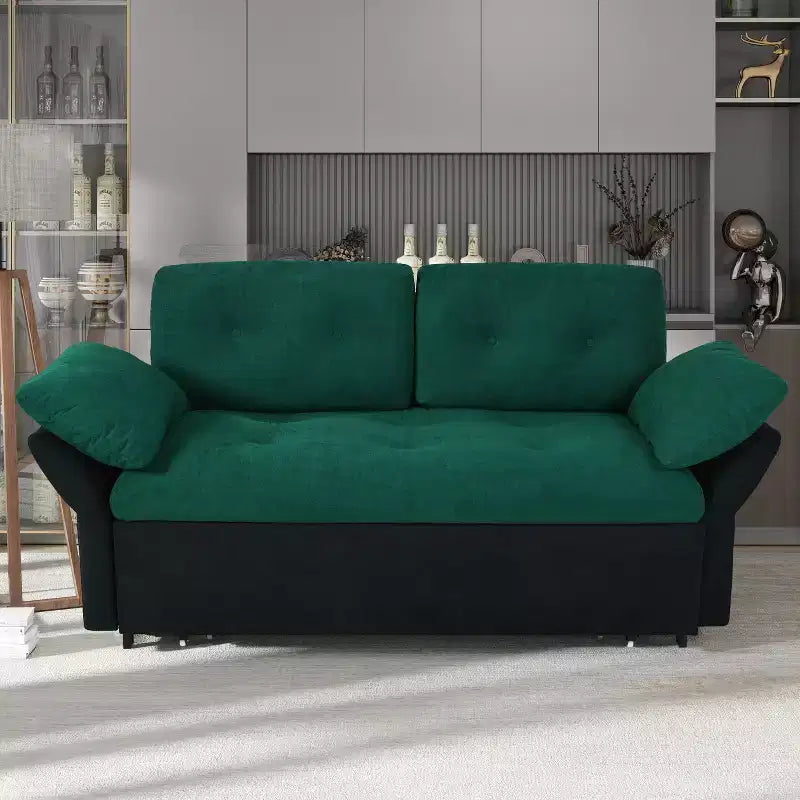 GDFStudio Tachi Modern Multi-Functional 74'' Chenille Upholstery Convertible Queen Size Sofa Bed