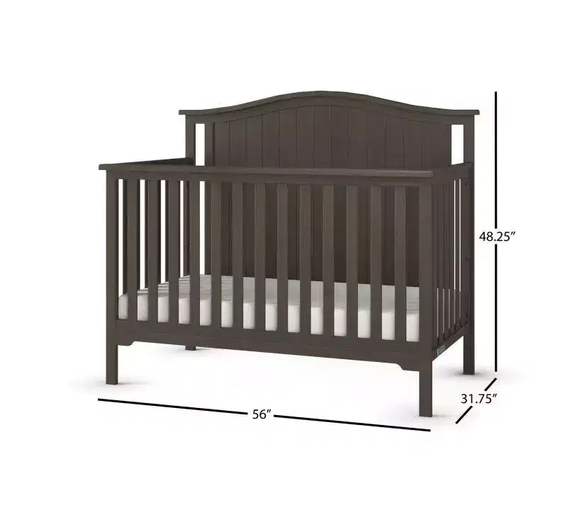 Child Craft Hampton Arch Top Crib and Changing Table Nursery Set, 2-Piece, Includes 4-in-1 Convertible Crib and Changing Table