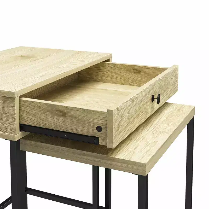 RealRooms Brookville Nesting Side Tables, Natural